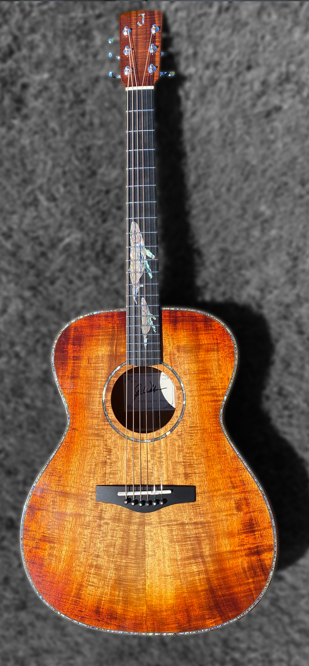 Koa OM Front Madrona Guitars