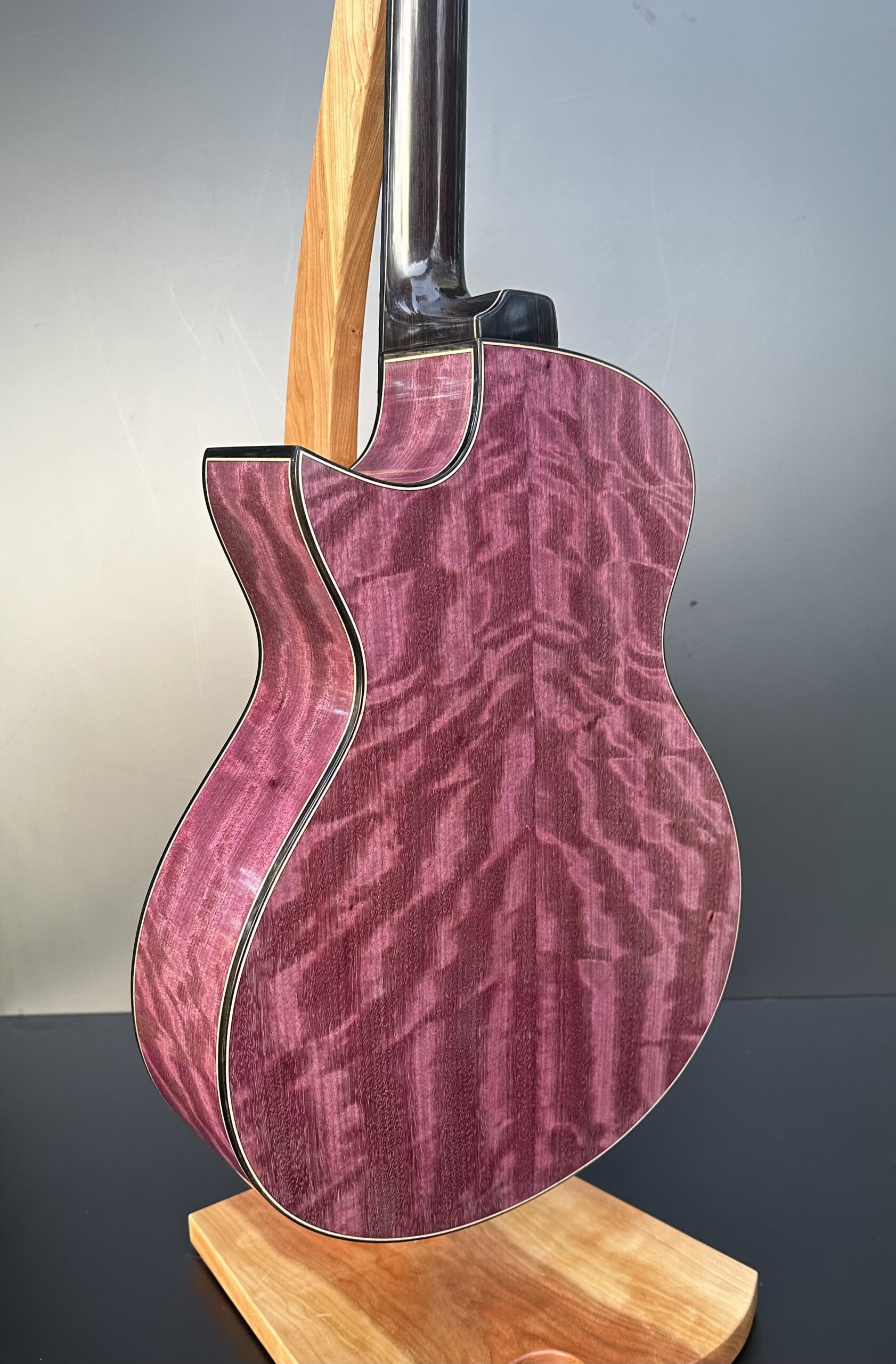 Purpleheart Guitar Handmade by Joe Whitman of Madrona Guitars