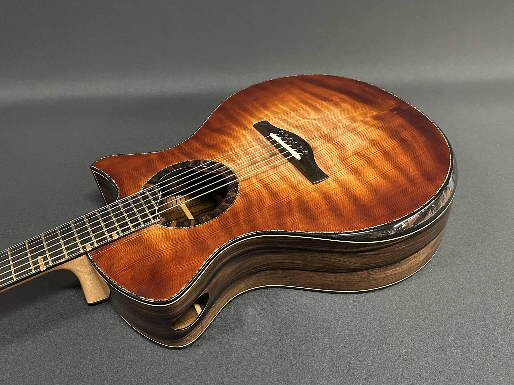 Malaysian Blackwood and Redwood Vendovi Guitar Madrona Guitars