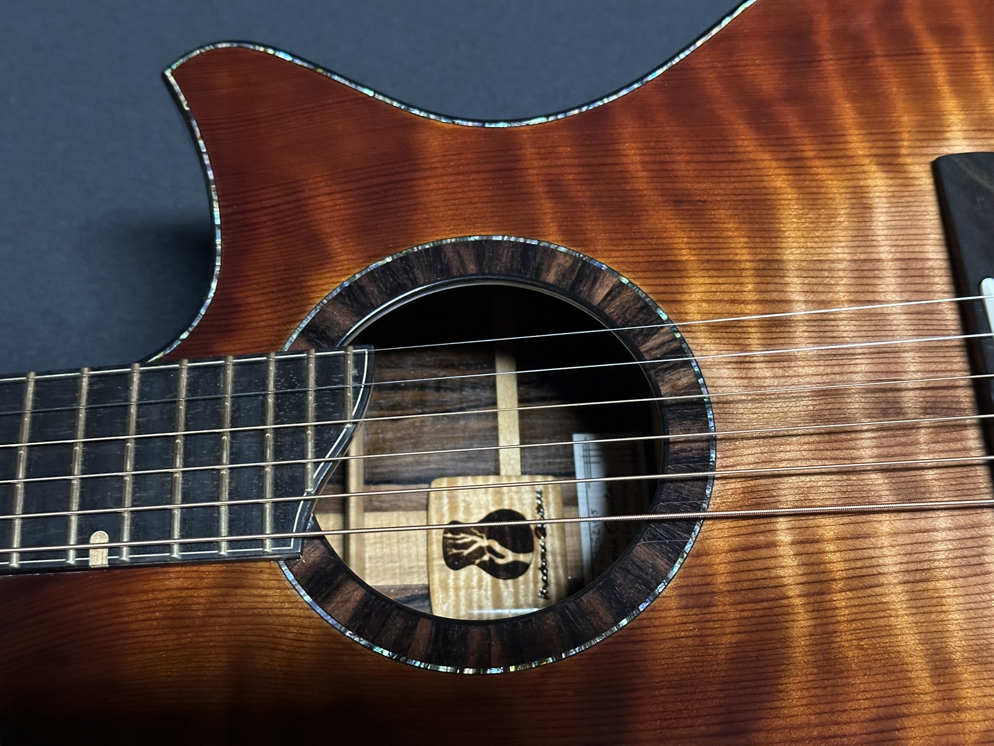 Malaysian Blackwood and Redwood Vendovi Guitar Madrona Guitars